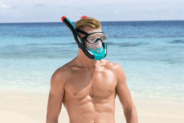 Bestway 24058 / 23 dykkemaske Silikone Sort, Rød, Transparent, Turkis Voksen