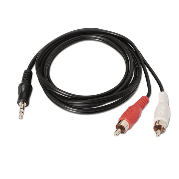 AISENS A128-0147 audiokaapeli 1,5 m 3.5mm 2 x RCA Musta