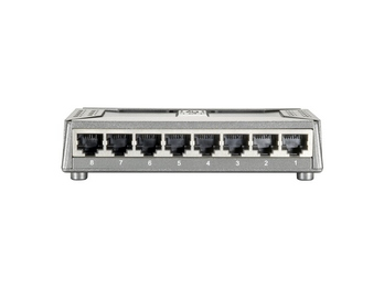 LevelOne FSW-0808TX verkkokytkin Hallitsematon Fast Ethernet (10/100) Harmaa