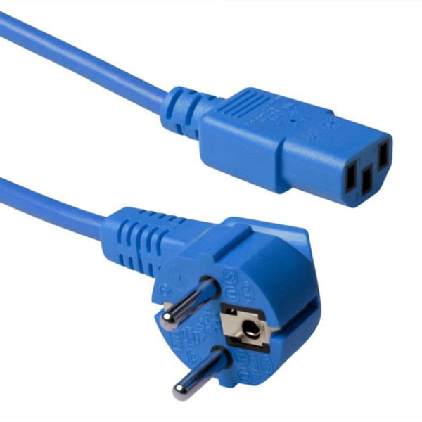ACT AK5404 strömkablar Blå 5 m CEE7/7 C13 coupler