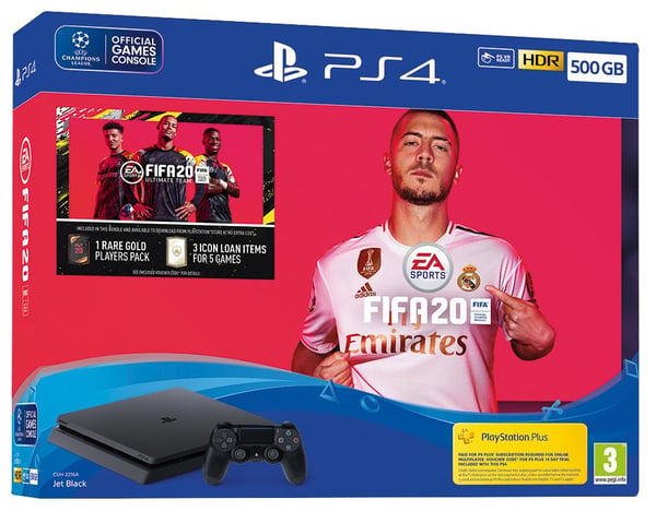 Sony Interactive Entertainment PlayStation 4 + FIFA 20 500 GB Wi-Fi Sort
