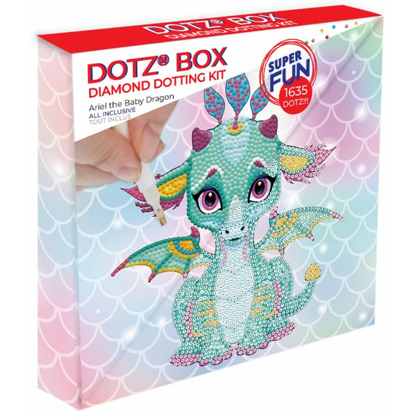 Diamond Dotz Broderi, Dotz box Diamond Mosaik Ariel the Baby Dragon DBX010