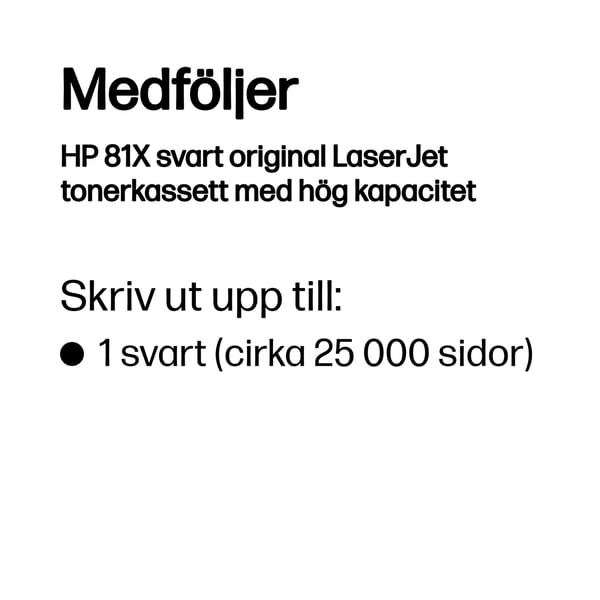 HP 81X - Hög kapacitet - Svart - original - LaserJet - Tonerpatron (CF281X)