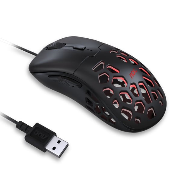 AOC GM510B mus Spil Højre hånd USB Type-A Optisk 16000 dpi
