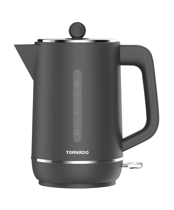 TORNADO TKE-01328-GS vattenkokare 1,7 l 2200 W Svart