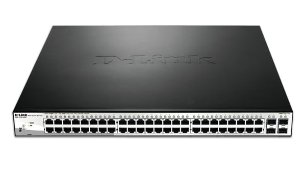 D-Link DGS-1210-52MP hanterad L2 Gigabit Ethernet (10/100/1000) Strömförsörjning via Ethernet (PoE) stöd Svart, Grå