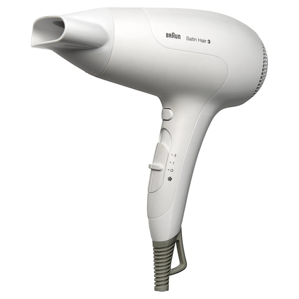 Braun Satin Hair HD 380 hårtørrer 2000 W Hvid