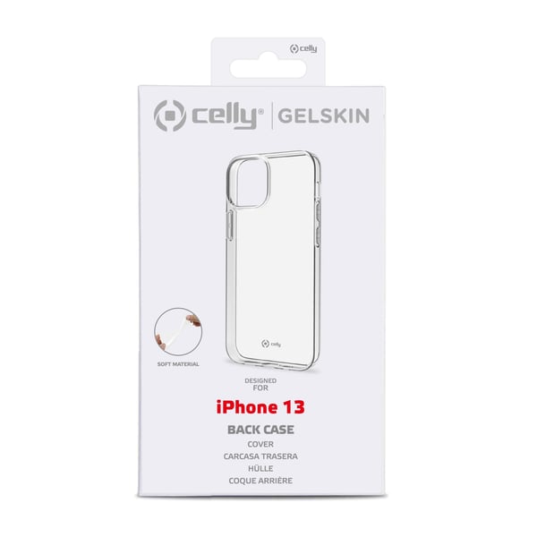 Celly GELSKIN Apple iPhone 13 matkapuhelimen suojakotelo 15,5 cm (6.1") Suojus Läpinäkyvä