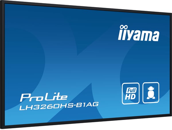 iiyama LH3260HS-B1AG skilte display Digital A-tavle 80 cm (31.5") LED Wi-Fi 500 cd/m² Fuld HD Sort Indbygget processer Android 11 24/7
