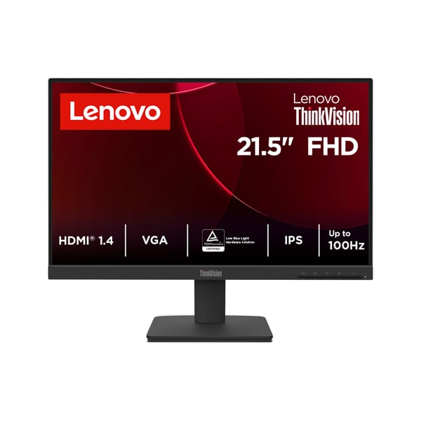 Lenovo ThinkVision S22-4e tietokoneen litteä näyttö 54,6 cm (21.5") 1920 x 1080 pikseliä Full HD LED Musta