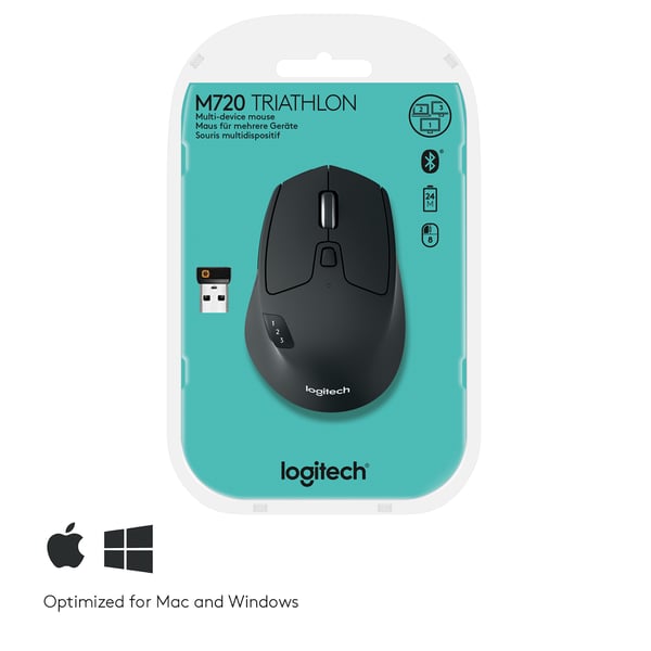 Logitech M720 Triathlon langaton hiiri Bluetooth+Unifying (910-004791)