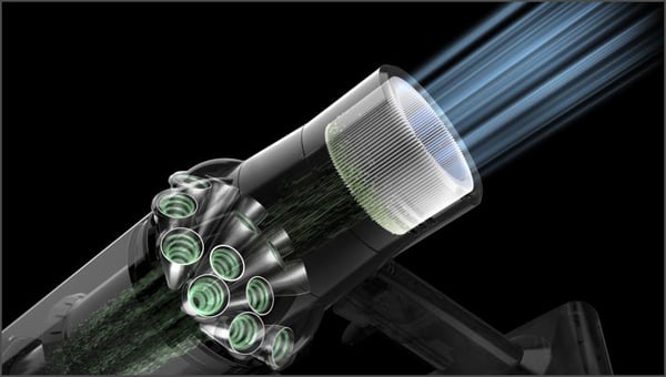 Dyson V11 Fluffy Skaftdammsugare, 2-i-1 Batteri Torr Utan påse Nickel, Röd