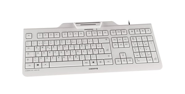 CHERRY KC 1000 SC näppäimistö Universaali USB QWERTY Espanja Harmaa