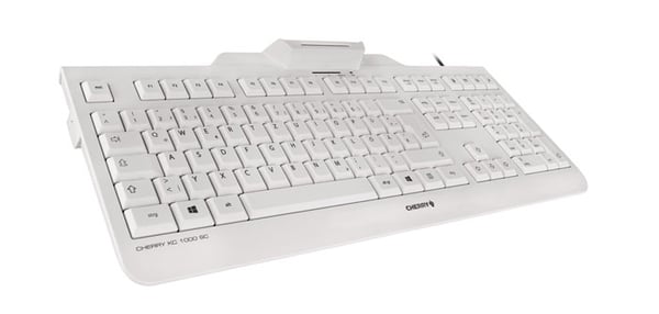 CHERRY KC 1000 SC näppäimistö Universaali USB QWERTY Espanja Harmaa