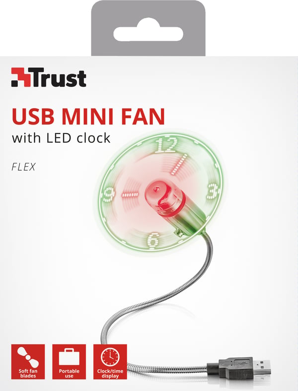 Trust Flex Svart, Silver
