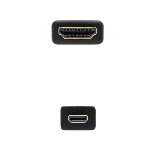Nanocable HDMI, 0.8m HDMI-kaapeli 0,8 m HDMI-tyyppi A (vakio) HDMI-tyyppi D (mikro) Musta