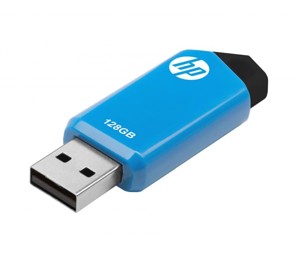HP v150w USB-sticka 128 GB USB Type-A 2.0 Svart, Blå