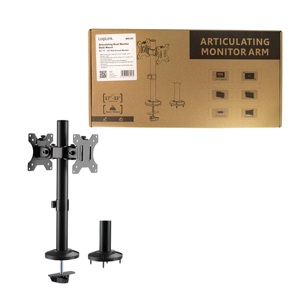 LogiLink BP0109 monitorin kiinnike ja jalusta 81,3 cm (32") Vastaanotto Musta