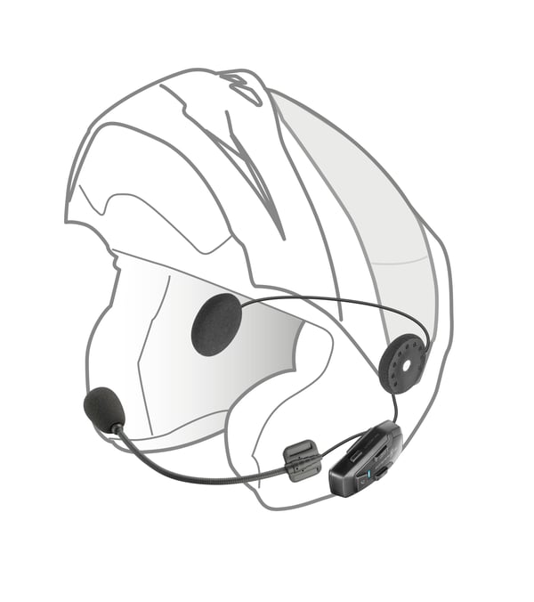 Interphone INTERPHOUCOM7R motorcykel samtaleanlæg 1000 m Sort