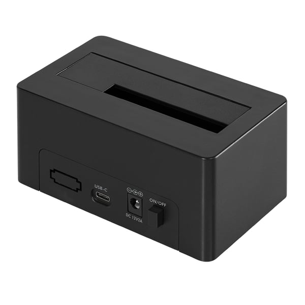 LogiLink QP0027 tallennusaseman telakointiasema USB 3.2 Gen 2 (3.1 Gen 2) Type-C Musta