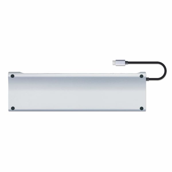 Manhattan 130578 kannettavien tietokoneiden telakka ja porttitoistin Langallinen USB 3.2 Gen 1 (3.1 Gen 1) Type-C Alumiini