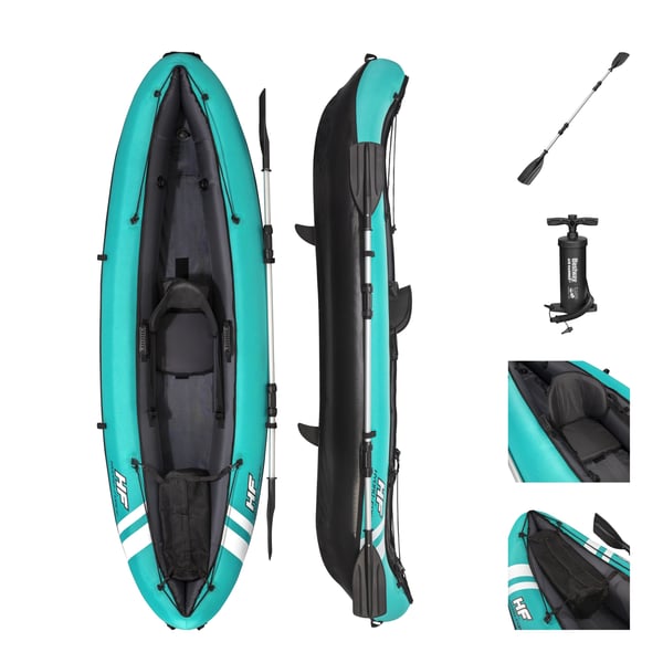 Bestway 65118 sports-kajak 1 person(er) Sort, Turkis Nylon, Polyvinylchlorid (PVC) Oppustelig kajak