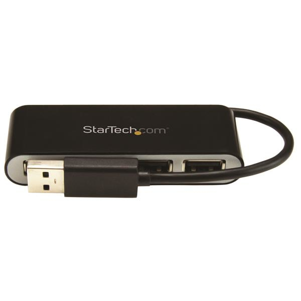 StarTech.com Mobil 4-Port USB 2.0-hubb med integrerad kabel