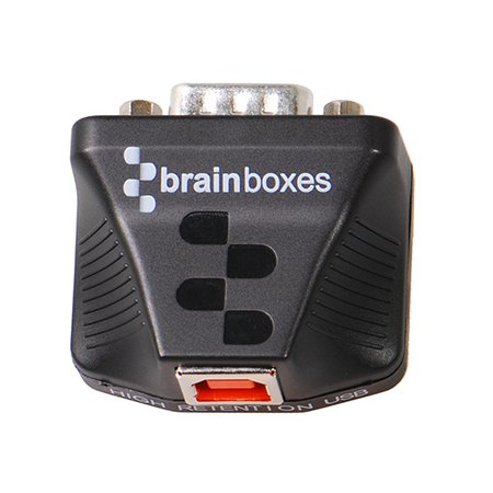 Brainboxes US-235 kabelomvandlare (hane/hona) RS232 USB Svart