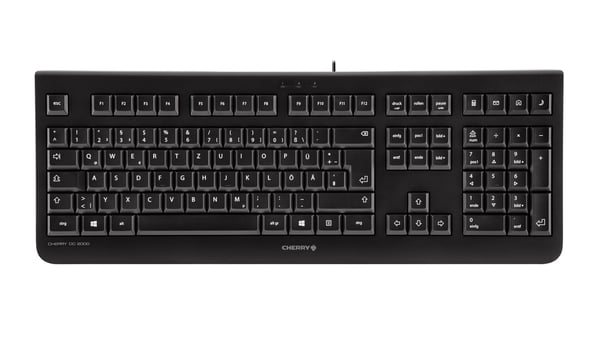 CHERRY DC 2000 näppäimistö Sisältää hiiren Universaali USB Espanja Musta