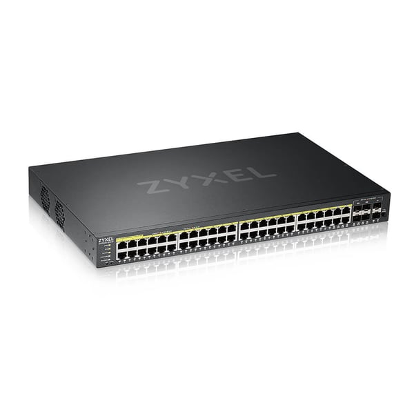 Zyxel GS2220-50HP-EU0101F nätverksswitchar hanterad L2 Gigabit Ethernet (10/100/1000) Strömförsörjning via Ethernet (PoE) stöd Svart