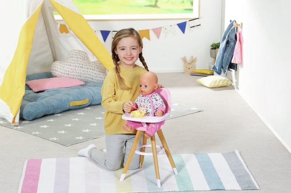 BABY born 829271 dukke tilbehør Dukkestol høj
