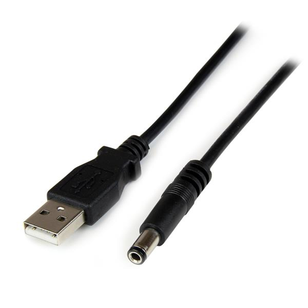 StarTech.com USB 2.0 til DC-stik Type N-kabel - USB A DC 5V 5,5 mm stik strømkabel stik 1 m -