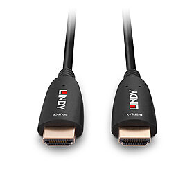 Lindy HDMI-kabel - HDMI han til HDMI han - 15 m - Fiberoptisk - Sort - understøtter 8K 60 H