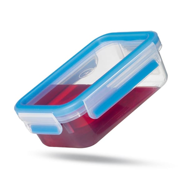 EMSA 508558 matburkar Rektangulär Låda 1 l Blå, Transparent 3 styck