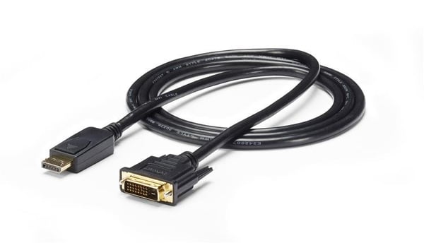 StarTech.com DisplayPort til DVI-kabel - 1,8 m - 1920 x 1200 - M/M – DP til DVI-adapterkabel – Pas