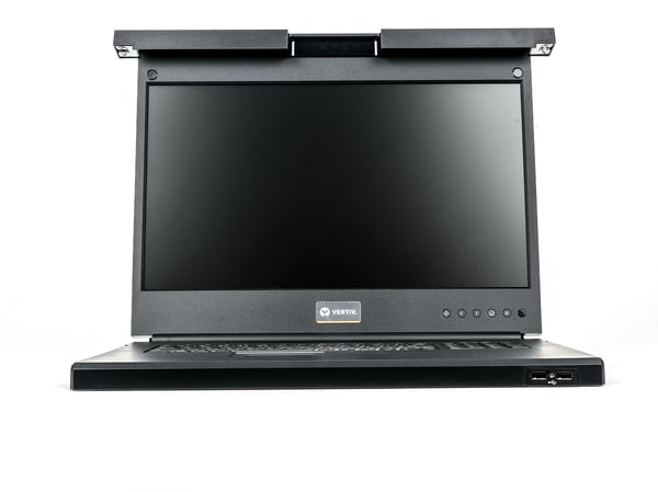 Vertiv Avocent LRA185KMM-001 rack-konsol 48,3 cm (19") 1366 x 768 pixel Plast, Stål Sort 1U
