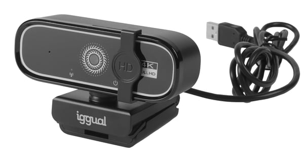 iggual USB 4K UHD WC3840 Business Pro View webbkameror 8 MP 3840 x 2160 pixlar Svart