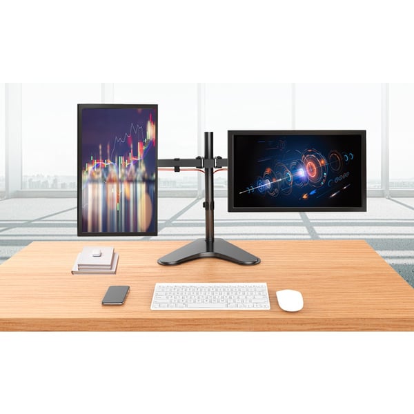 Techly ICA-LCD 2524 skærmbeslag og -stativer 81,3 cm (32") Skrivebord Sort