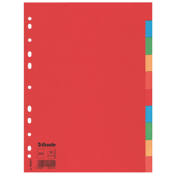 Esselte Multicoloured Card Dividers opdeler Flerfarvet 1 stk