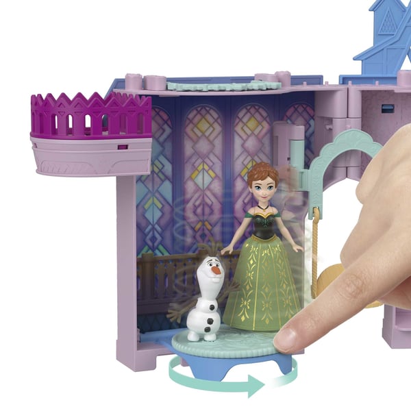 Disney Frozen Storytime Stackers -lelupakkaus , Annan Arendellen linna -nukkekoti ja pieni nukke