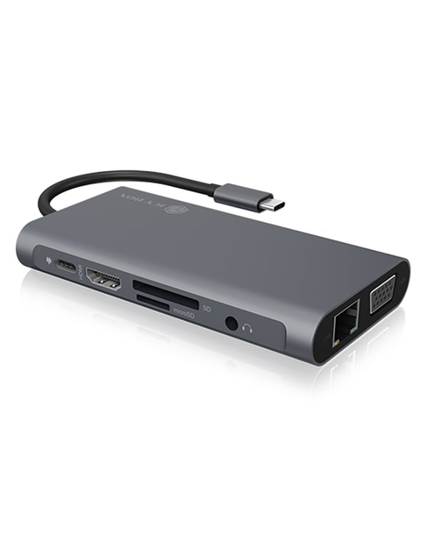 USB Type-C™ -kannettavan telakointiasema kymmenelle lisäportille (IB-DK4040-CPD)