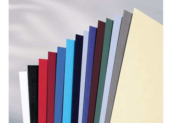 GBC LeatherGrain A4 Læder Blå 25 stk
