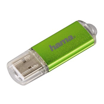 Hama Laeta 64GB USB-nøgle USB Type-A 2.0 Grøn, Transparent