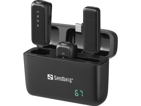 Sandberg 126-55 mikrofoni Musta Paikoilleen napsautettava mikrofoni