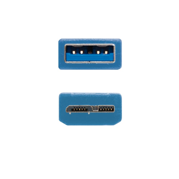 Nanocable 10.01.1101-BL USB-kabel USB 3.2 Gen 1 (3.1 Gen 1) 1 m USB A Micro-USB B 5 Gbit/sek. Blå