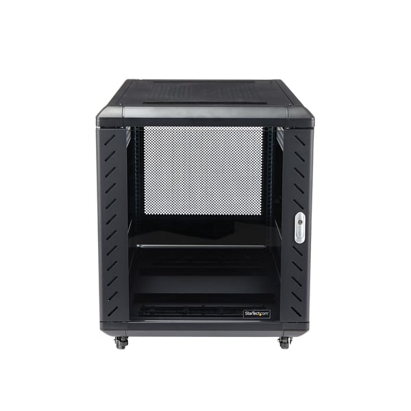 StarTech.com RK1236BKF stativ 12U Fritstående reol Sort