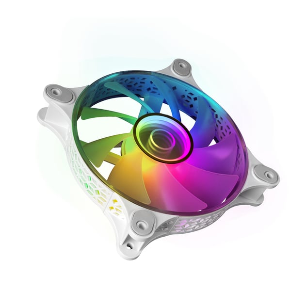 Mars Gaming MF3DW kylsystem för dator Datorväska Fan 12 cm Vit 1 styck
