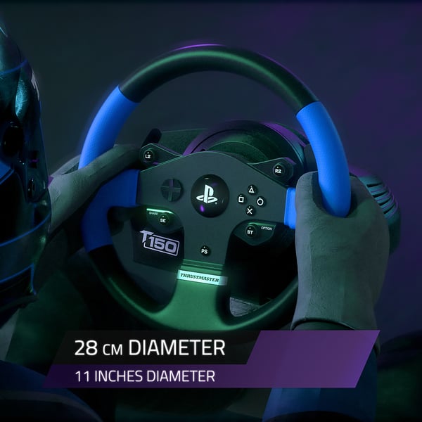 Thrustmaster T150 Force Feedback Musta, Sininen USB Ohjauspyörä + polkimet PC, PlayStation 4, Playstation 3