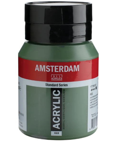 Amsterdam Standard akrylmaling 500 ml Grøn, Oliven Flaske