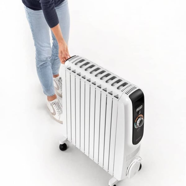 De’Longhi TRD 51025 Dragon 5 Indendørs Sort, Hvid 2500 W Olie elektrisk områdevarmer